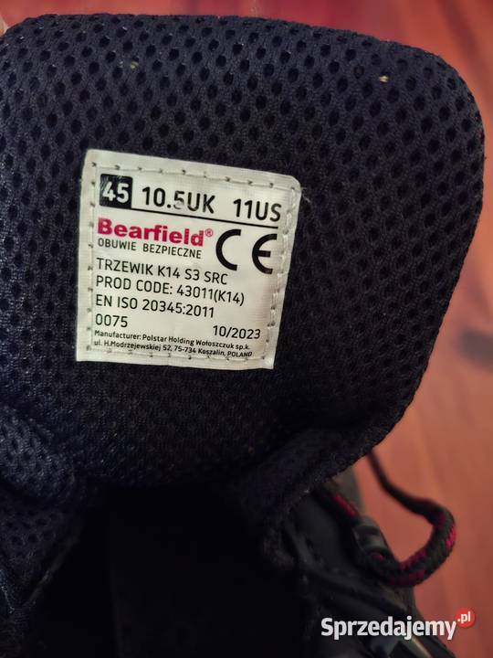 Buty robocze BHP Bearfield K14 S3 SRC rozmiar 45 Warszawa