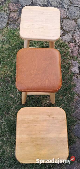 TABORET DREWNIANY KUCHENNY TAPICEROWANY OLCHA 45 27cm warmińsko-mazurskie Ełk