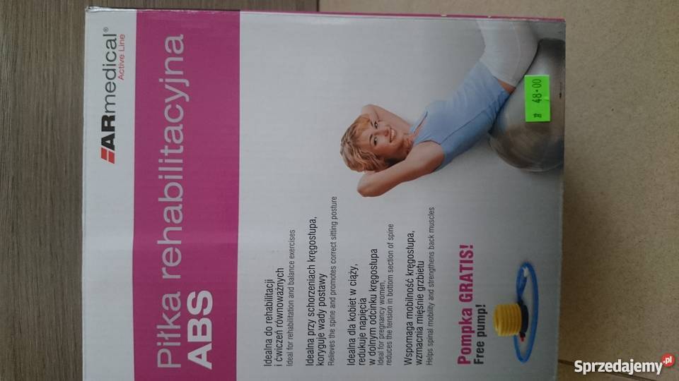 Piłka rehabilitacyjna ABS55 55 czerwona świętokrzyskie Kielce
