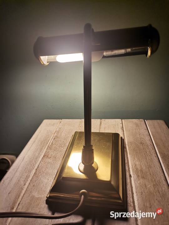 Lampa mosiązna gabinetowab bankierska w stylu Kraków