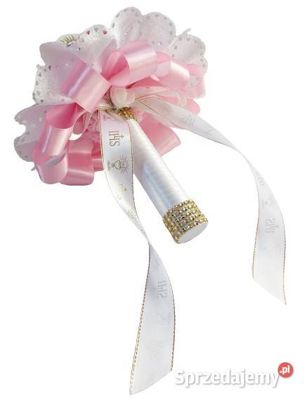 Bukiet na komunię różowy niebieski Radzyń Podlaski