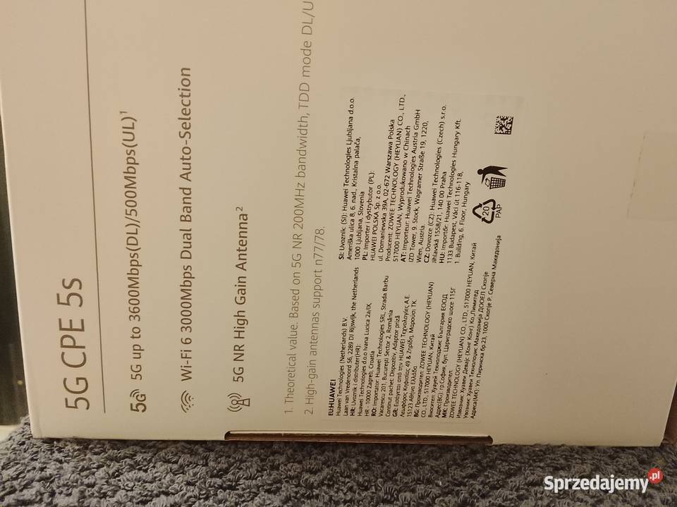 Ruter wifi Huawei 5g Pozostałe