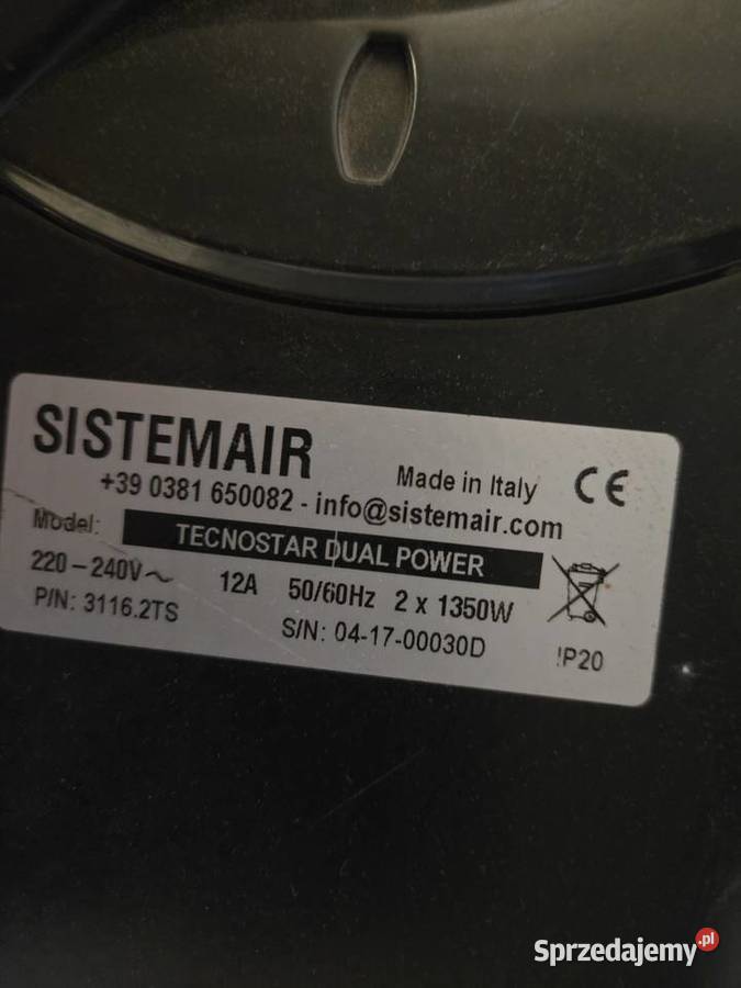 Odkurzacz centralny Sistemair Tecnostar Dual Czarnocin