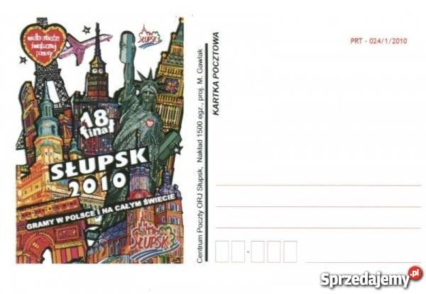 KARTKA POCZTOWA SŁUPSK 18 FINAŁ WOŚP 2010 Bytów sprzedam