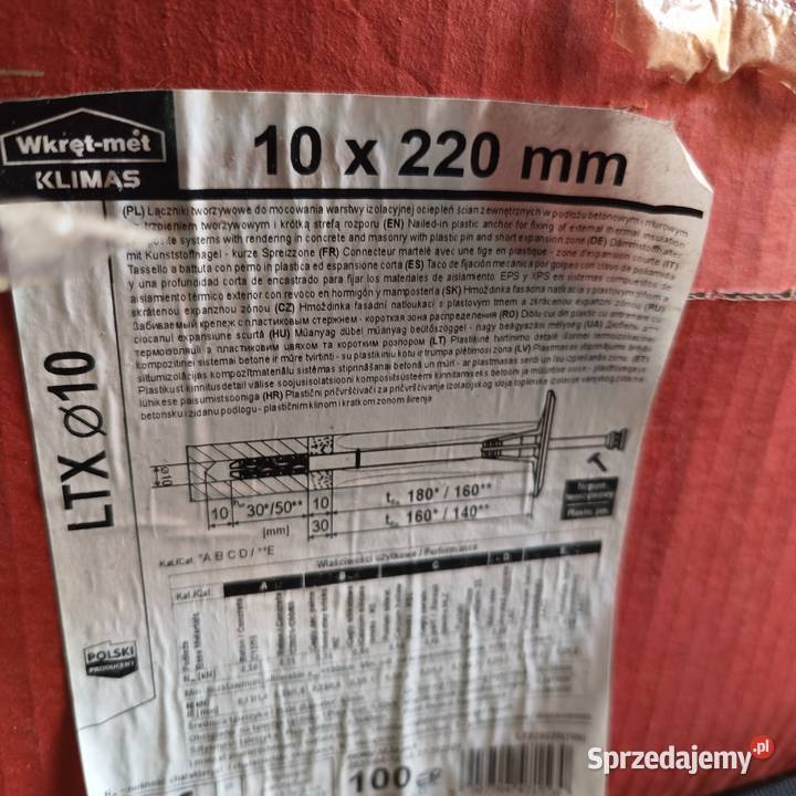 Kołki do styropianu 220 kujawsko-pomorskie Łabiszyn-Wieś