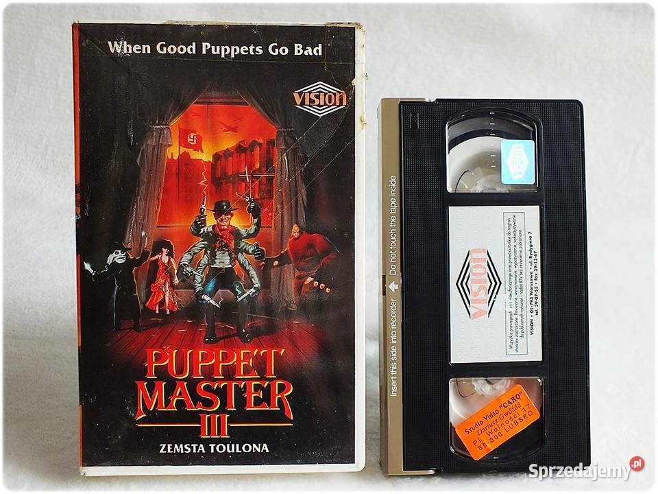 Kaseta VHS Film Władca lalek 3 Zemsta Toulona lubuskie Żary