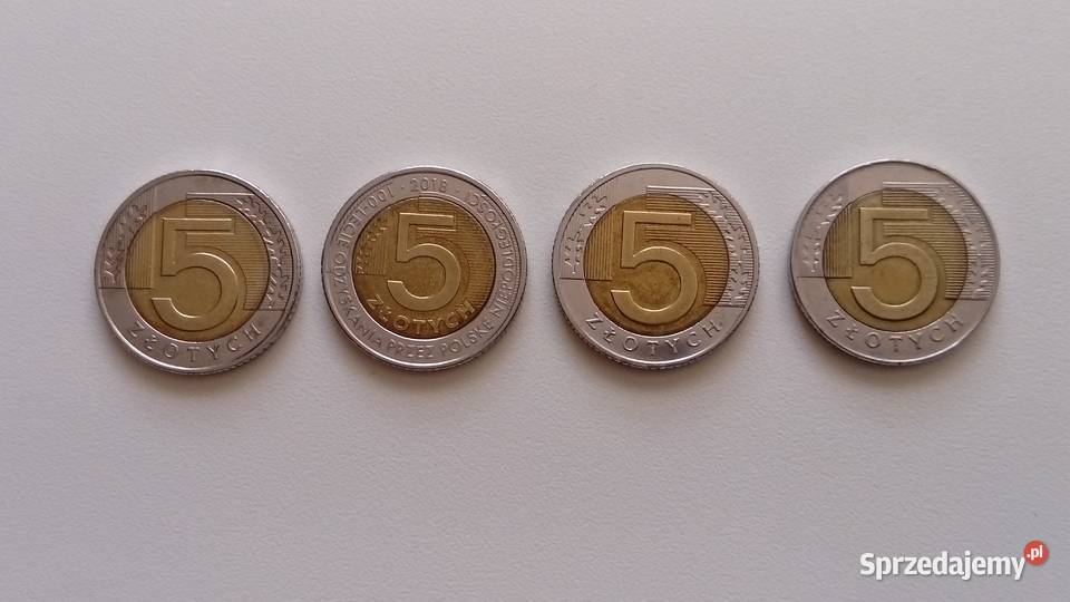 Zestaw monet 5 2021 2018 2016 1996 r wielkopolskie