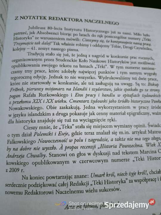 Teka historyka niski nakład książki Warszawa