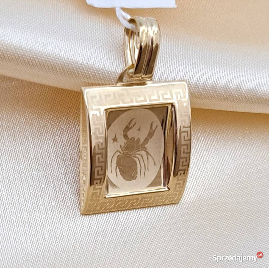 Wisiorek Złoty pr333 Znak Zodiaku Rak Z500