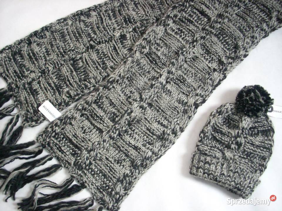 CA Gruby Szal Czapka Komplet Nowy Nowy Sącz