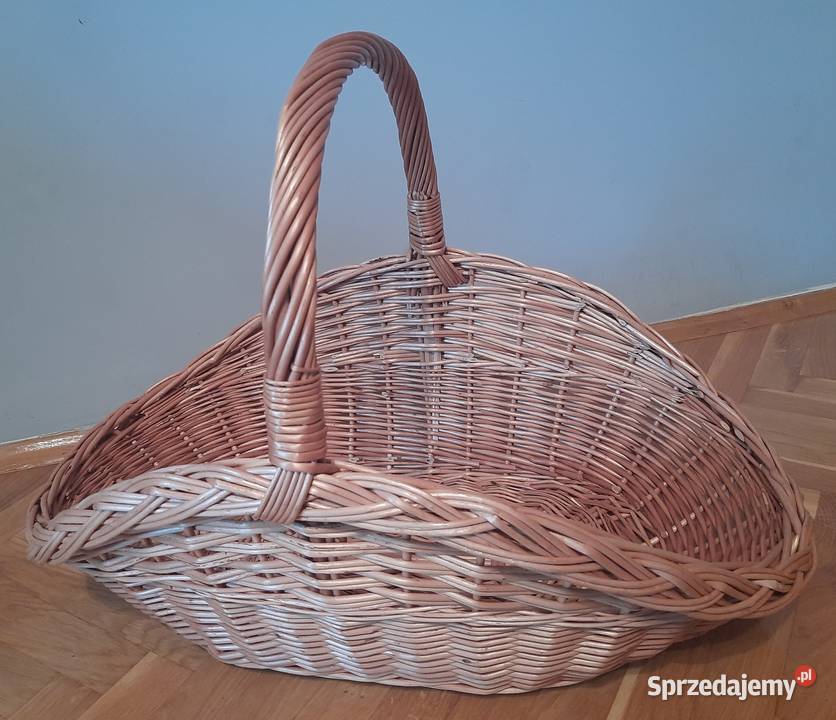 Wiklinowy duży wygodny kosz na drewno inny kolor małopolskie Wieliczka