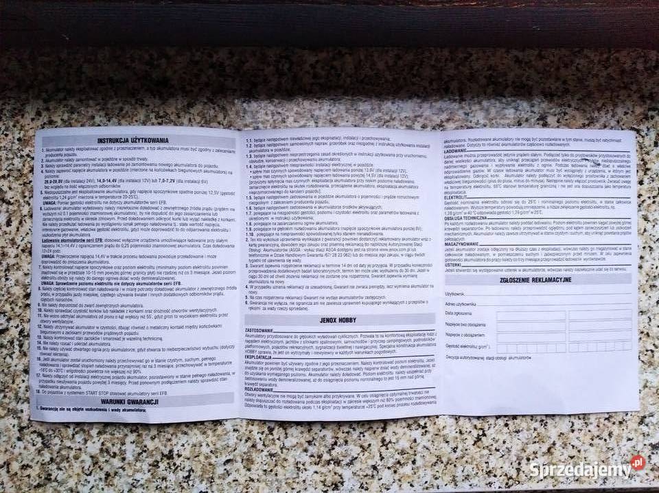 Nowy Akumulator Jenox GOLD 12V 56Ah 550A Układ elektryczny Radzionków