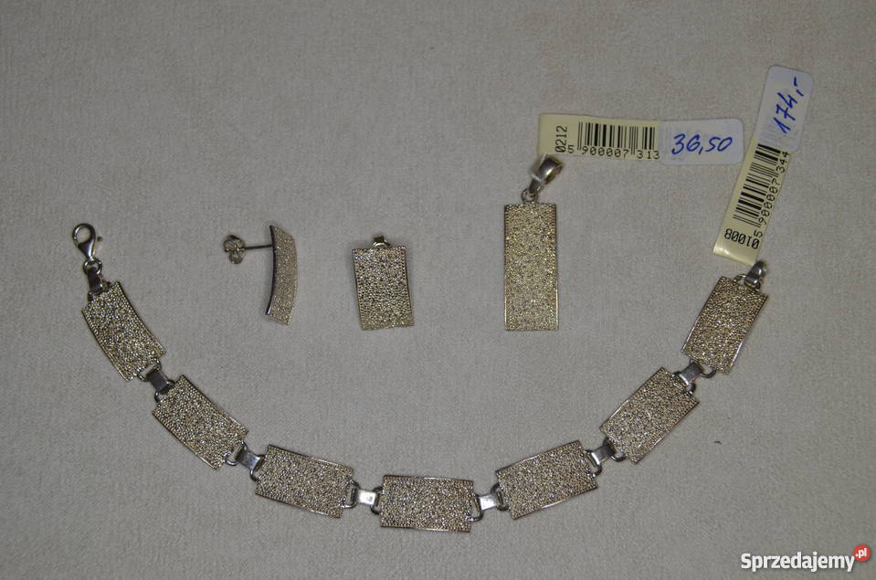 Biżuteria srebro pr 925 kolczyki zawieszka