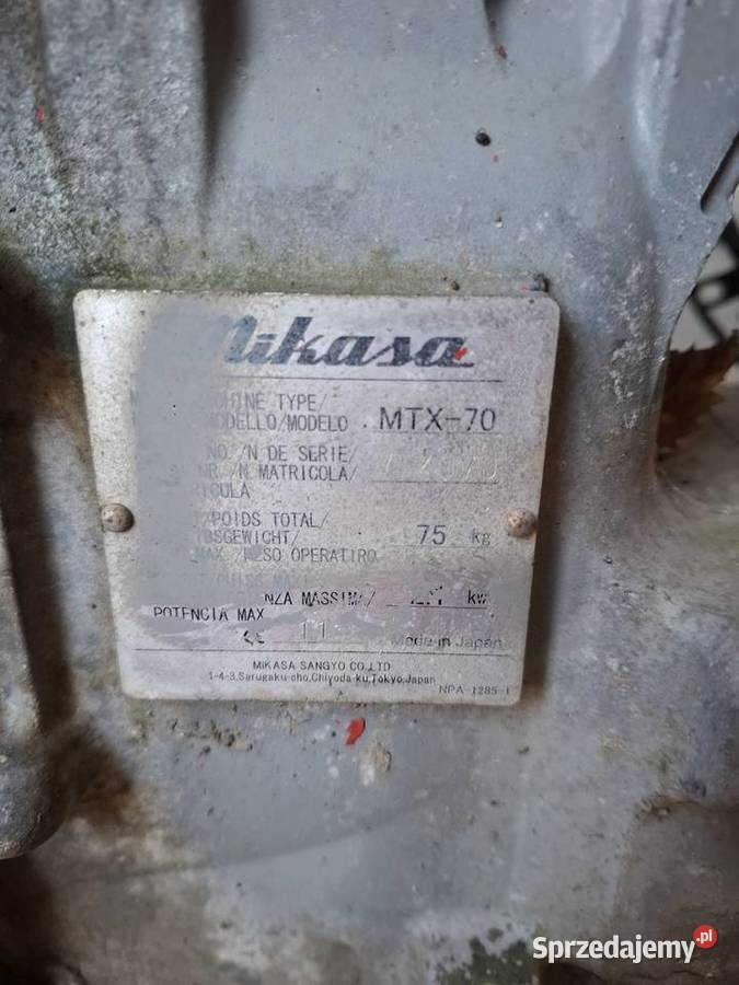 Ubijak Stopowy Mikasa MTX70 bez silnika Puzdrowo