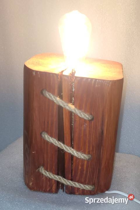 Lampa drewniana handmade Jastrzębia
