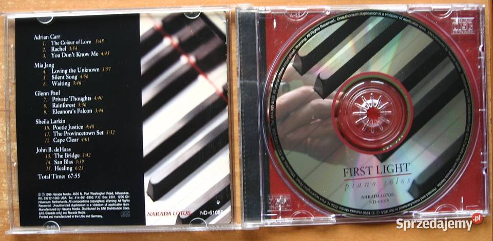 Narada Lotus First Light Piano Solos klasyczna Muzyka