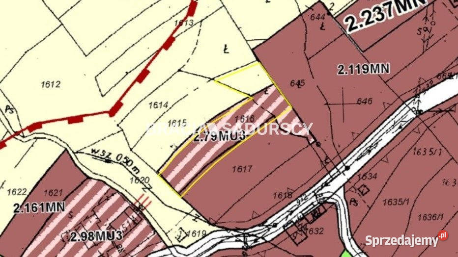 sprzedaży gruntu Dobra 1663m2 gaz