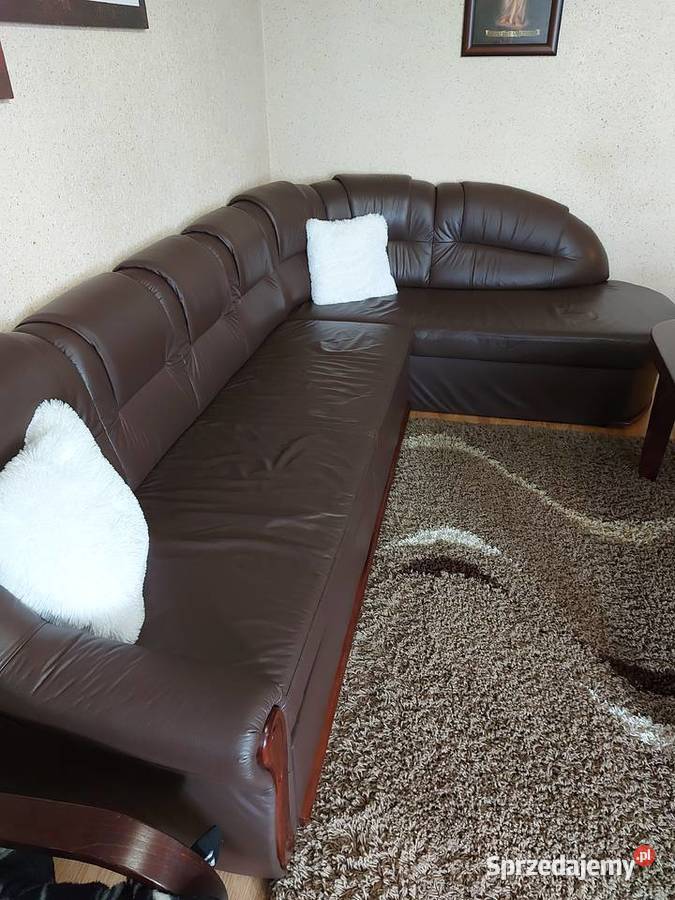 Wypoczynek ze skóry z dwoma fotelami Olkusz
