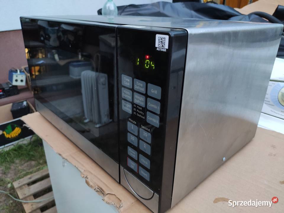 duża mikrofala 28 litrów GE inox piano black Warszawa