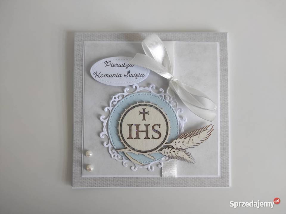 Kartka ręcznie robiona Pamiątka Pierwszej Łódź