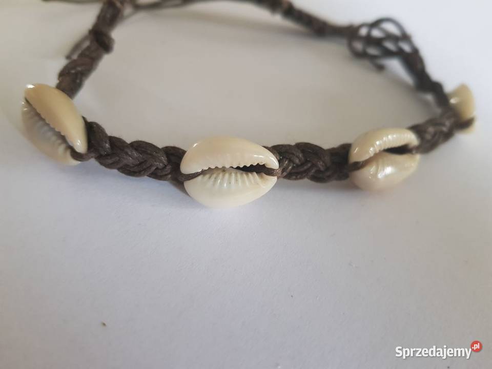 egzotyczna bransoletka ze skóry i muszli Kielce