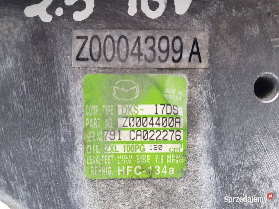 SPRĘŻARKA KOMPRESOR KLIMATYZACJI Mazda 6 25 16v Chełm