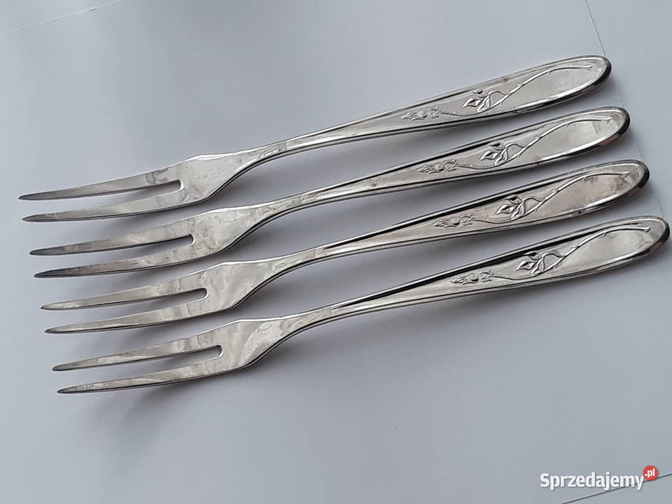 Posrebrzany widelec serwingowy do wędlin mięs Dąbrowa Górnicza
