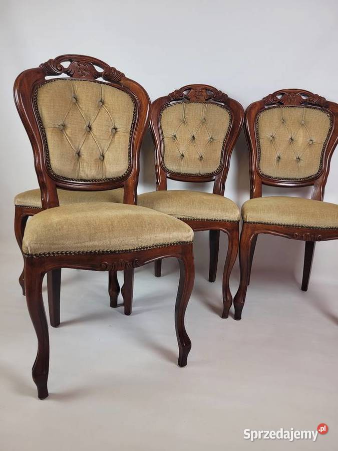 Komplet krzeseł barokowych 4 sztuki Białogard