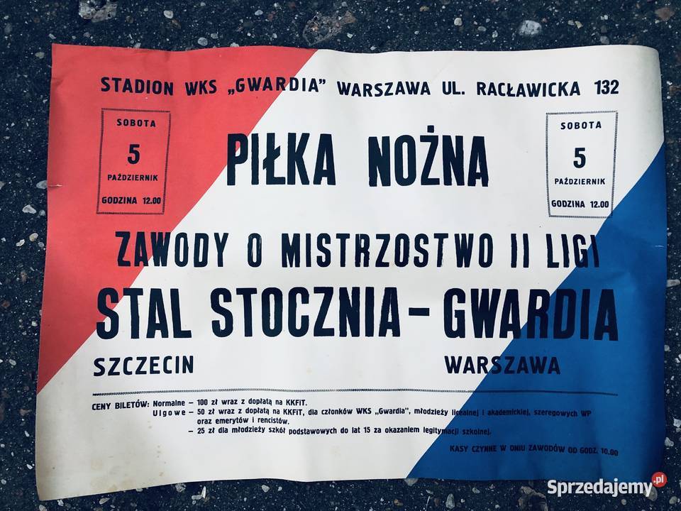 Stał Stocznia Szczecin Gwardia Warszawa Plakat łódzkie