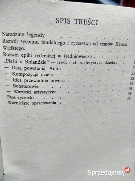 Pieśń o Rolandzie Greg lektury szkolne mazowieckie Warszawa sprzedam