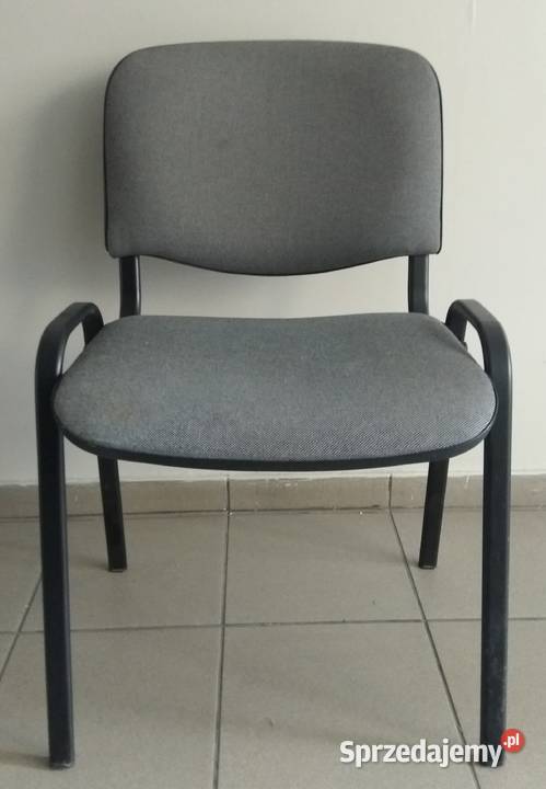 Krzesło Fotel biurowy szary tapicerowany Kraków