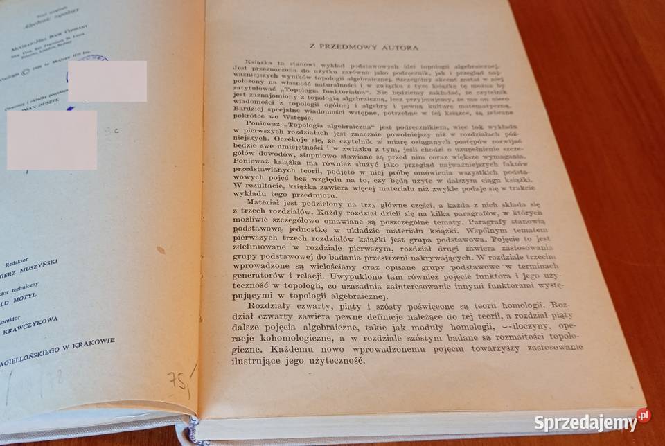 Topologia algebraiczna Edwin H Spanier Gdańsk