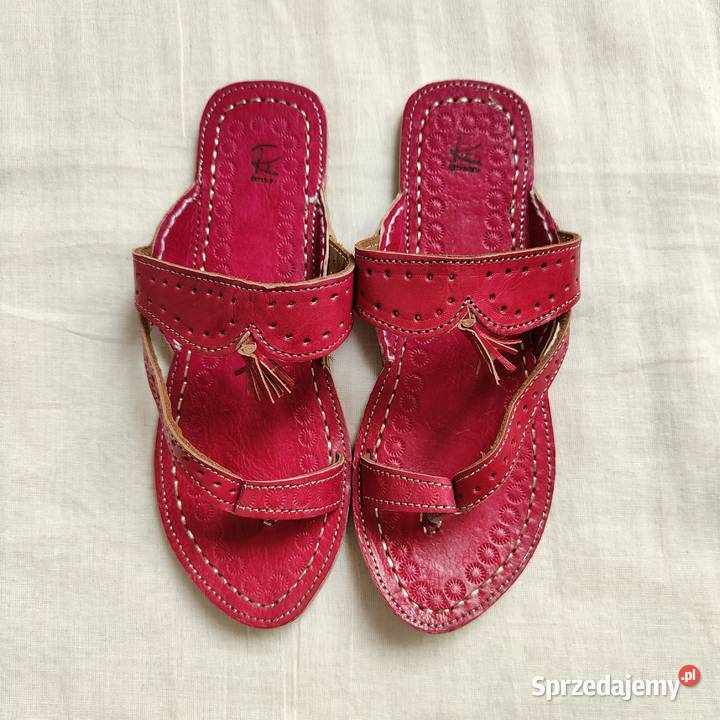 Skórzane japonki kohalpuri 37 orientalne boho