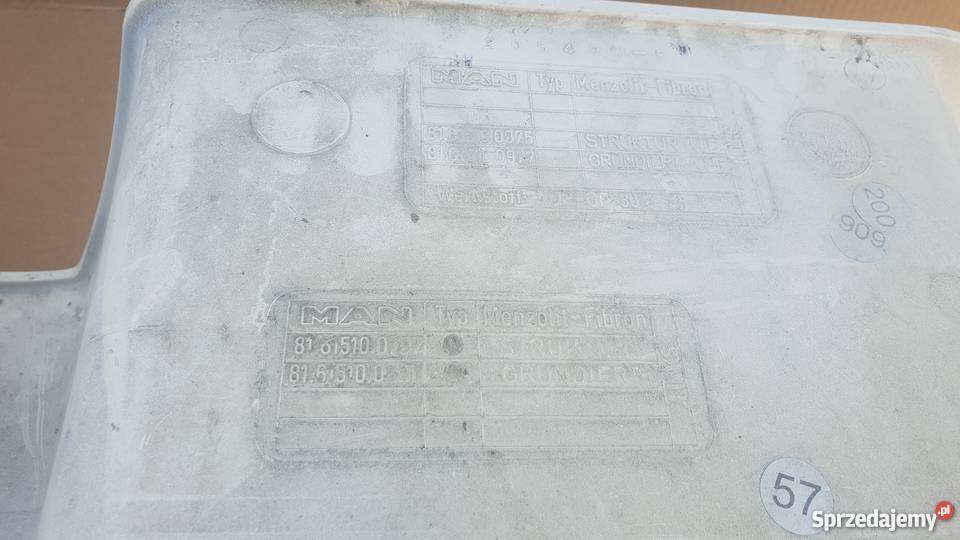 MAN TGA TGX STOPIEŃ DOLNY ORYGINAŁ RAL 9010 Bieleń