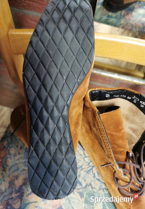 Buty skórzane Oryginalne KS zamsz nubuk 38 łódzkie Łódź