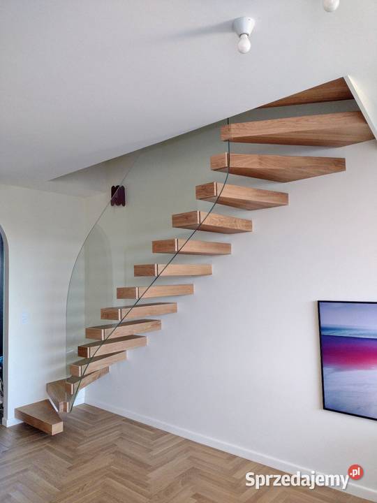 Schody półkowe wspornikowe schody drewniane Bełchatów sprzedam