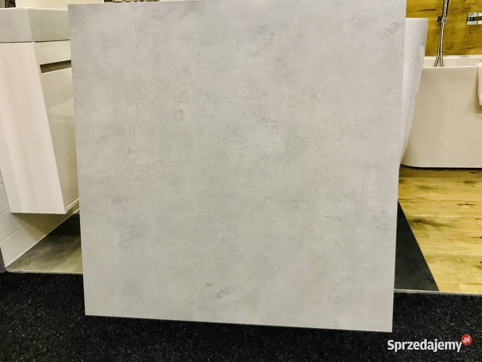 Płytka gres 90x90 duży format beton cement Zakopane