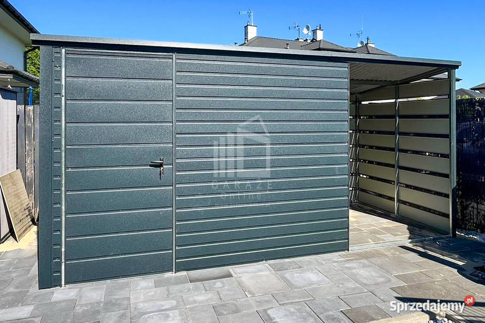 Schowek domek ogrodowy 25x3m wiata 15m Drzwi podkarpackie