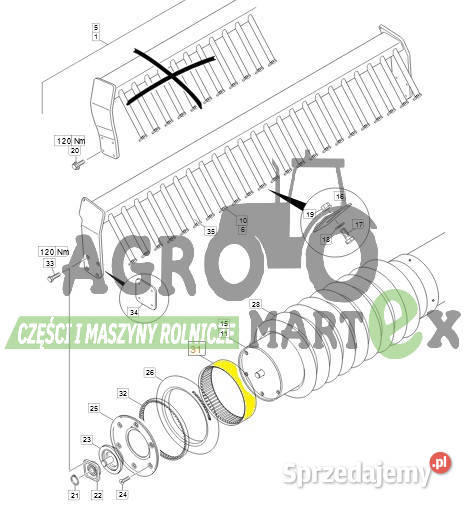 955875 PIERŚCIEŃ ZACISKOWY 103x440 AMAZONE dolnośląskie sprzedam