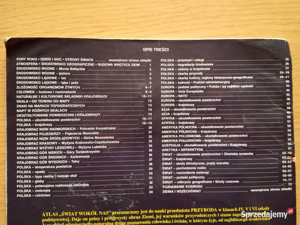 Atlas Świat wokół nas przyroda szkoła podstawowa Dąbrowa Górnicza