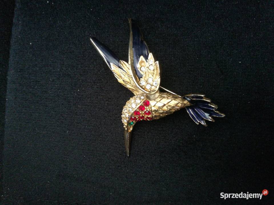 Broszka vintage 80 ptak koliberek zachodniopomorskie Choszczno sprzedam