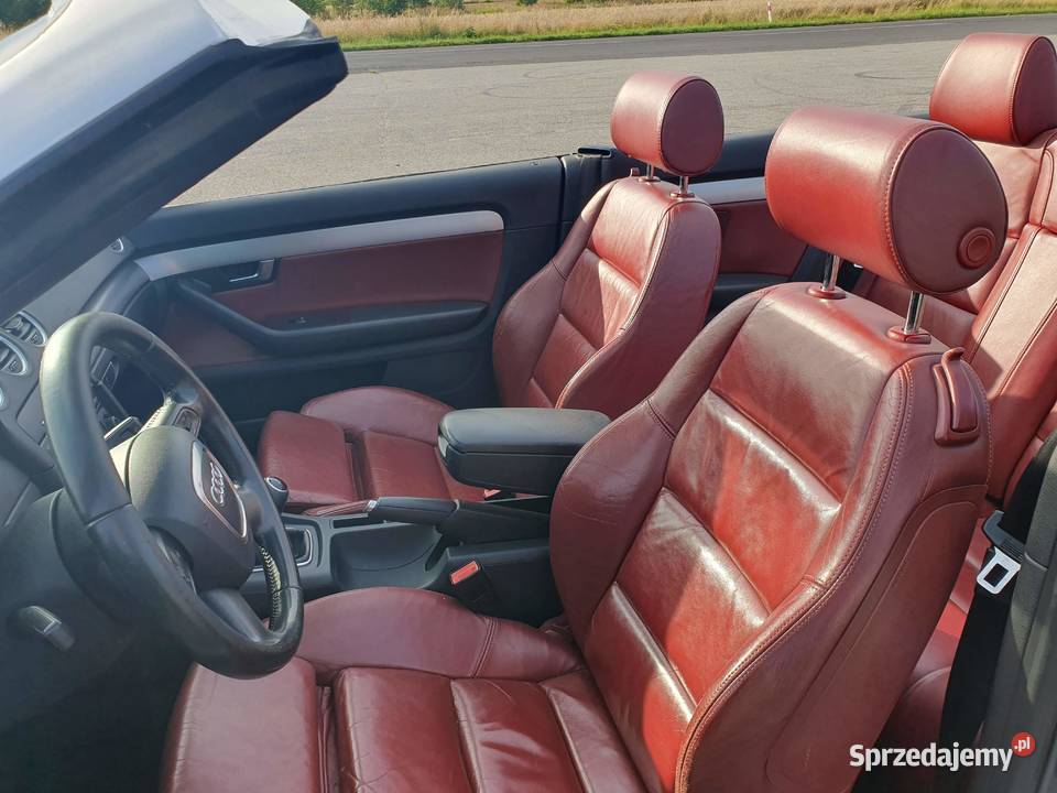 Audi A4 Cabrio stan czerwona skóra kabriolet centralny zamek Kłobuck