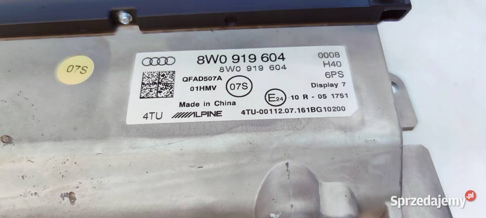WYŚWIETLACZ LCD MMI A4 B9 S5 A5 8W 8W0919604 śląskie Przystajń