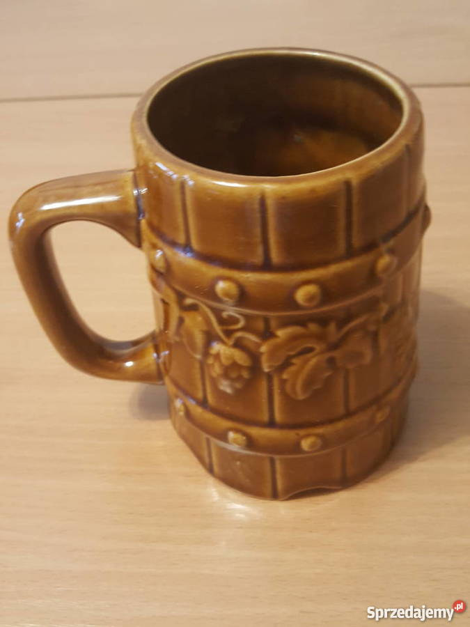 KUFEL kamionkowy do piwa kamionka z PRL z wielkopolskie Złotniki