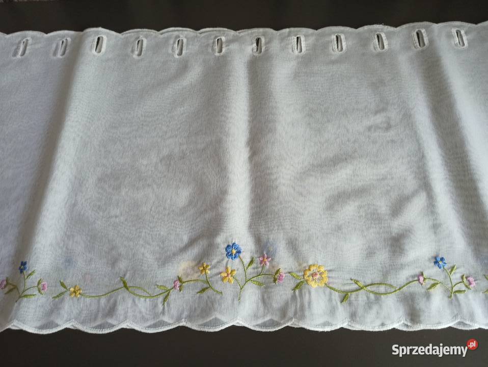 Firanka zazdrostka haftowana 180x40