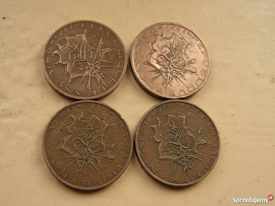 monety dziesięciofrankowe Numizmatyka łódzkie Sieradz sprzedam