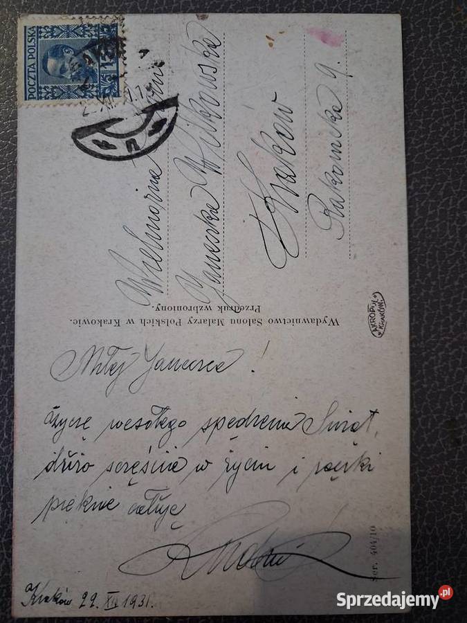 Stara kartka świąteczna Hrubieszów