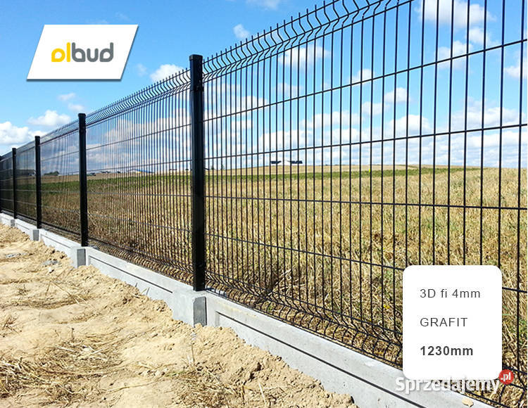 Panel ogrodzeniowy 3D - 1230 fi4 |1mb| grafit- Gdańsk Olbud