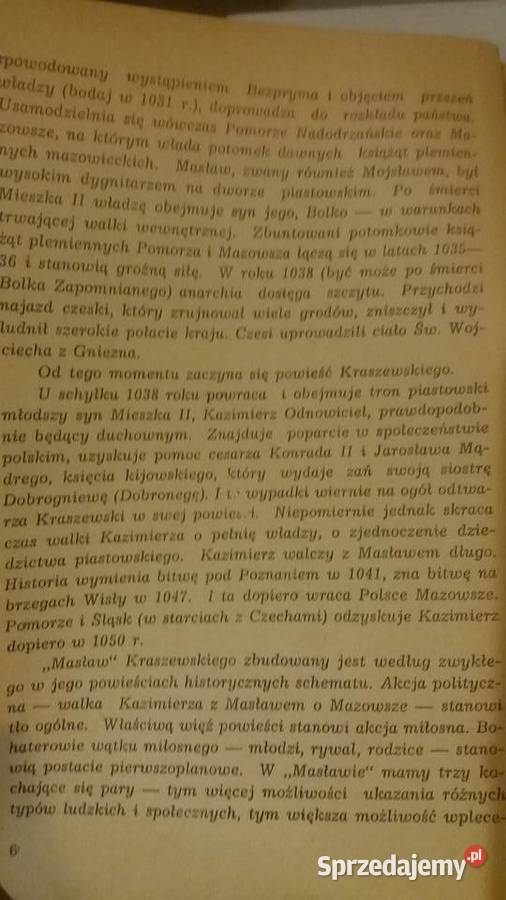 Masław Powieść z XI w historia prezenty Antykwariat mazowieckie Warszawa