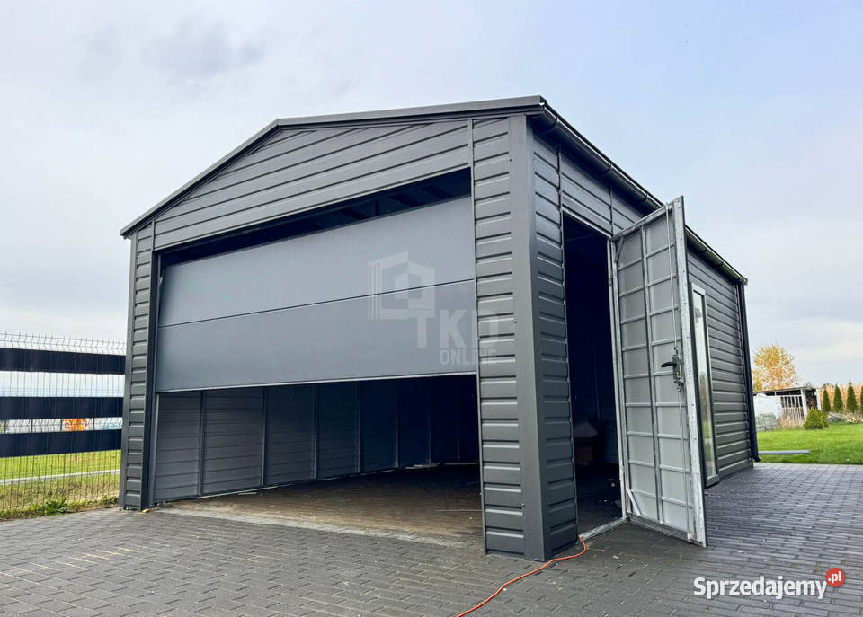 Garaz blaszany 5x6m brama segmentowa okno drzwi Rzeszów